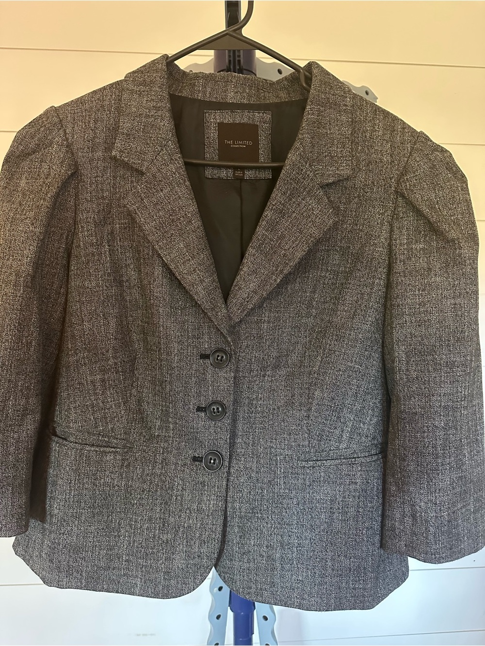 #73 The Limited Women's Gray Tweed Blazer Jacket